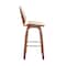 Armen Living Arabela 26" Cream Faux Leather and Walnut Wood Swivel Bar Stool LCAABAWACR26 - alternate 9